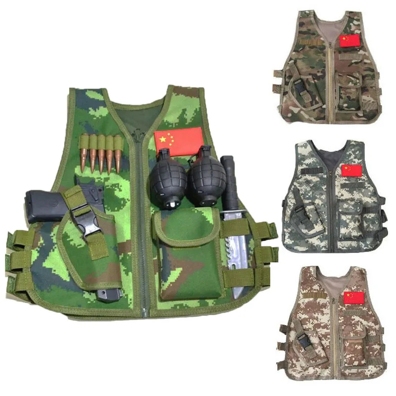 Camouflage Hunting Jacket - Kids Camouflage Sniper Vest Children CS