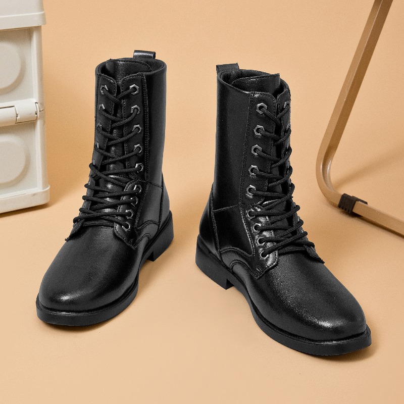 Outdoor Hunting Boots For Men - MAIJIAKA High-top Leather Boots Outdoor Tactical