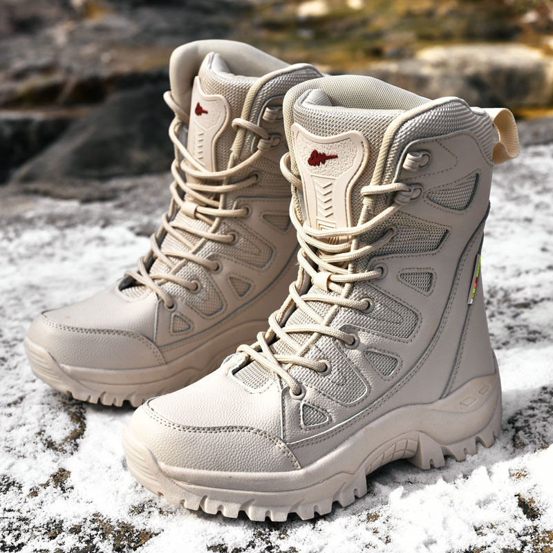 Outdoor Hunting Boots For Men - Plushed Winter Outdoor Hiking Boots Couple