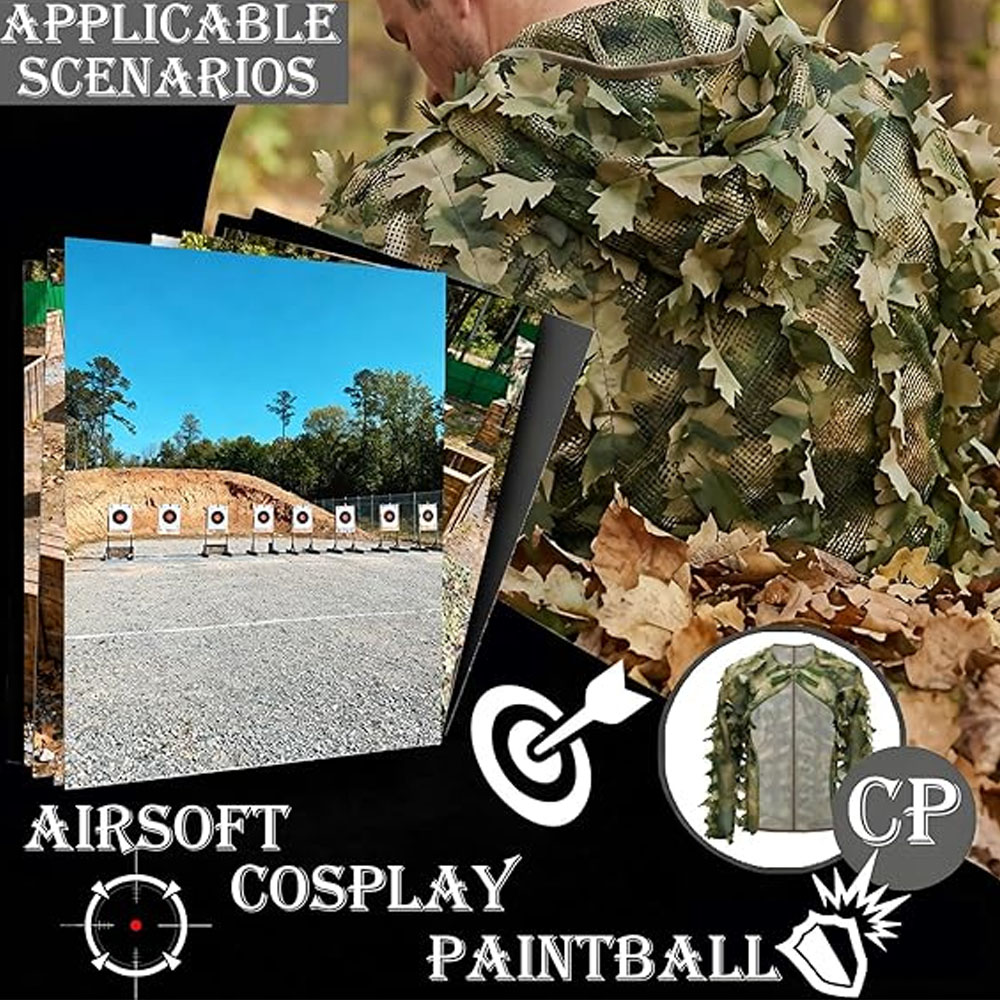 Ghillie Suit Woodland - Cape Style Ghillie Suit Camo Leafy