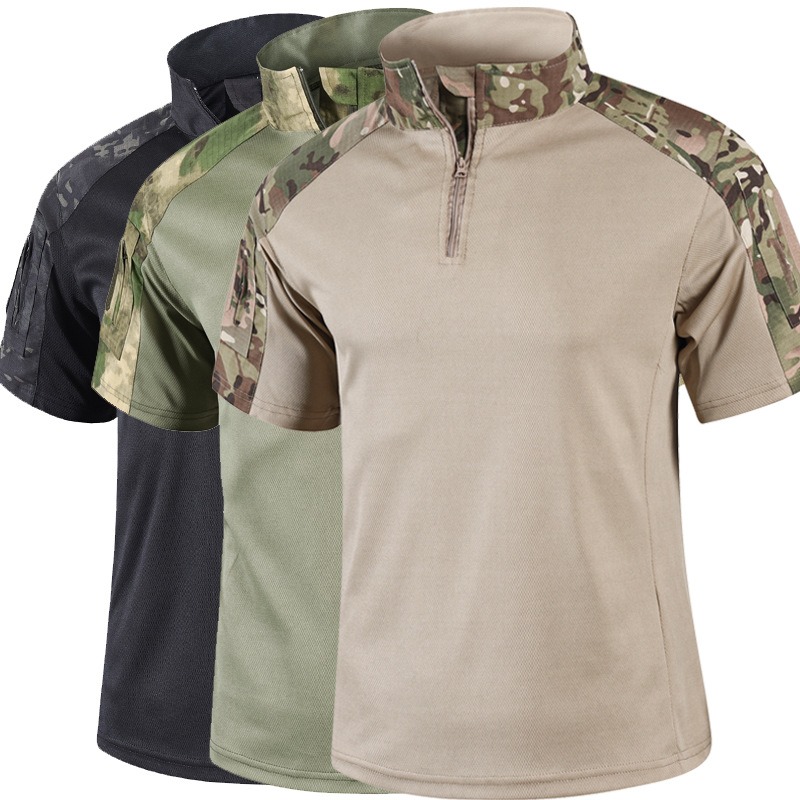 Outdoor Hunting T Shirts - Camo Tactical Shirt Short Sleeve Quick