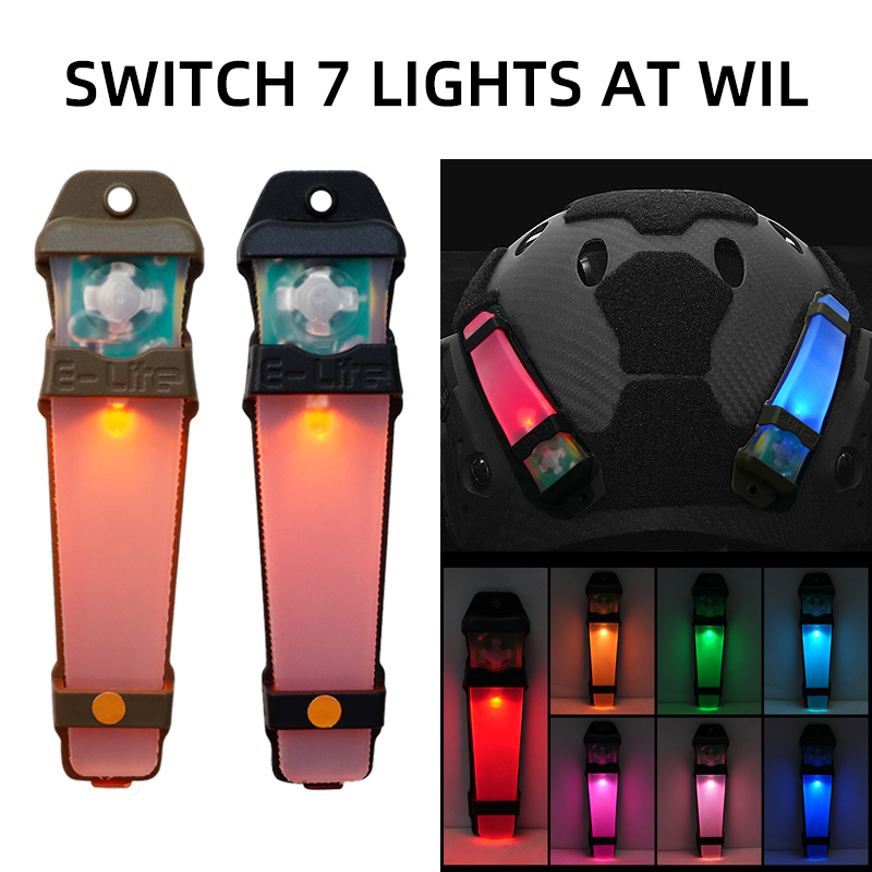 Qc Hunting & Outdoor Sports Photos - BOOIU Tactical Helmet Light Seven-Color Safety