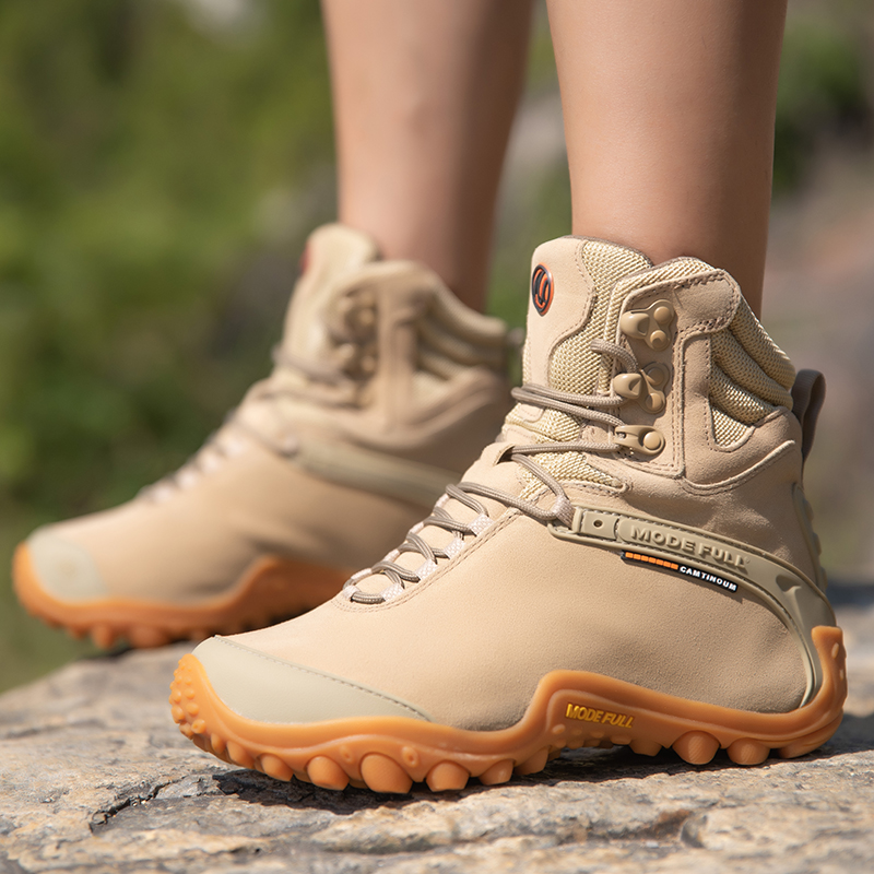 Outdoor Hunting Boots For Men - Cow Leather Men Winter Hiking Boots
