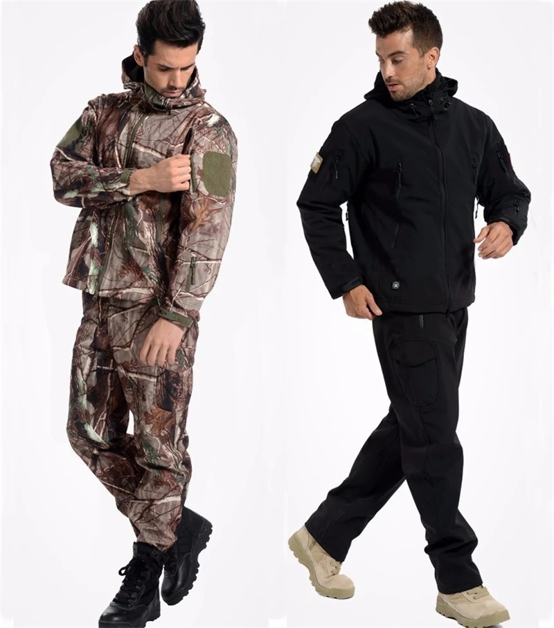 Camouflage Hunting Jacket - Shark Skin Soft Shell Tactical Jacket