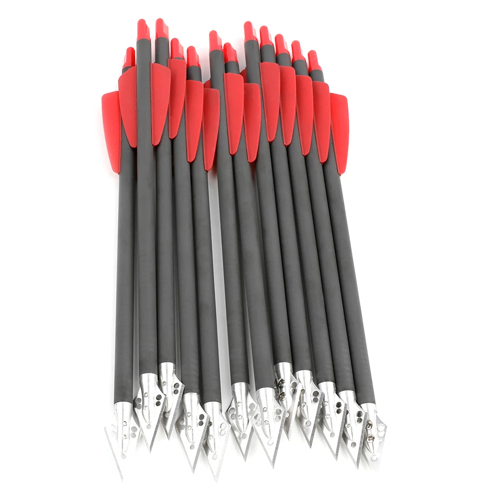6/12pcs Pure Carbon Aluminium  - Crossbow Bolt Broadhead review and price