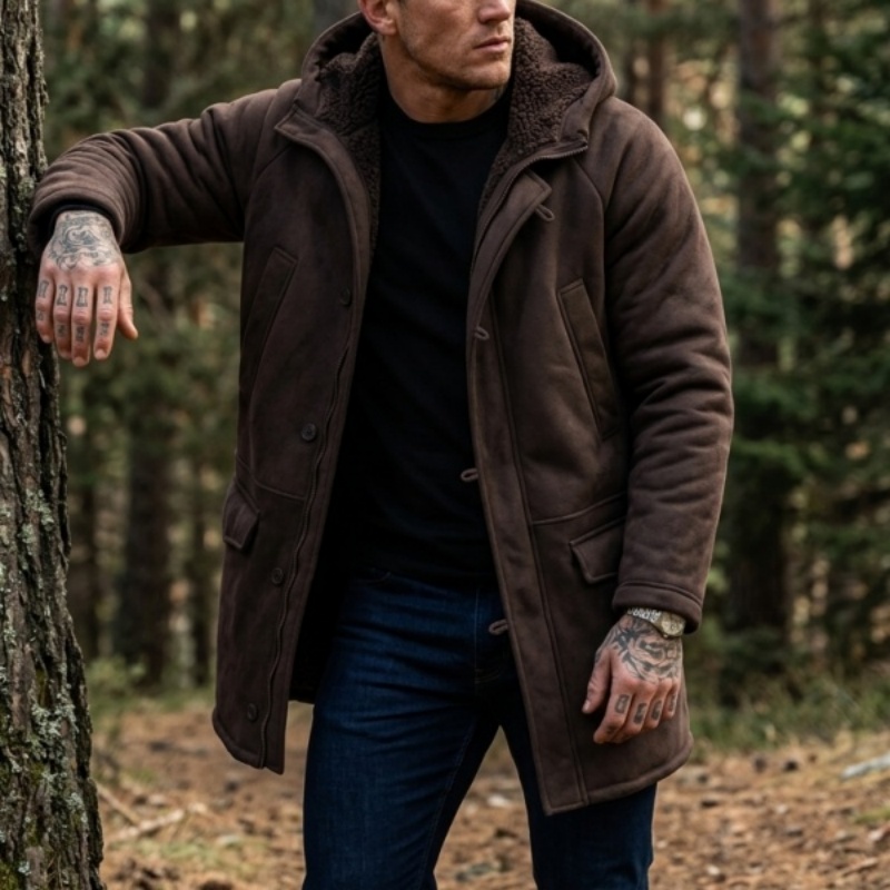 New Men's Faux Fur Lined Hoode - Outdoor Hunting Coat review and price