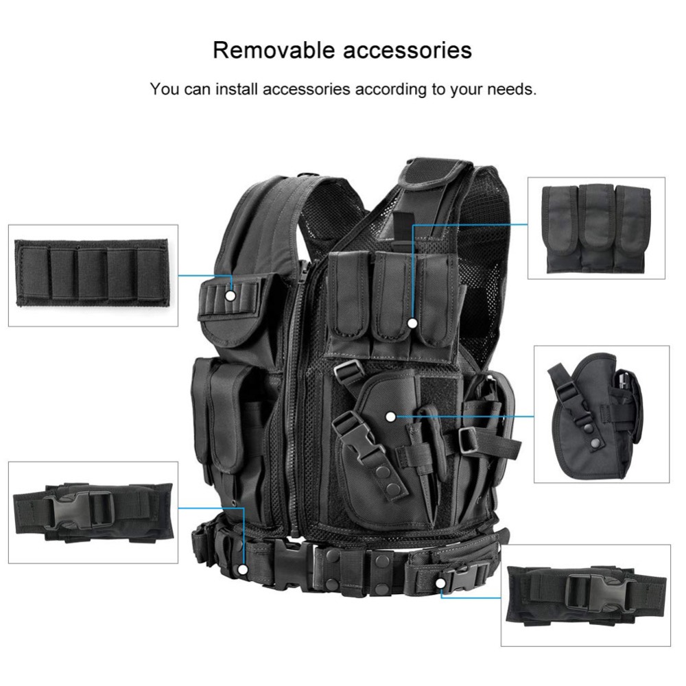 Adjustable Molle Tactical Vest - Hunting Outdoor Jacket review and price