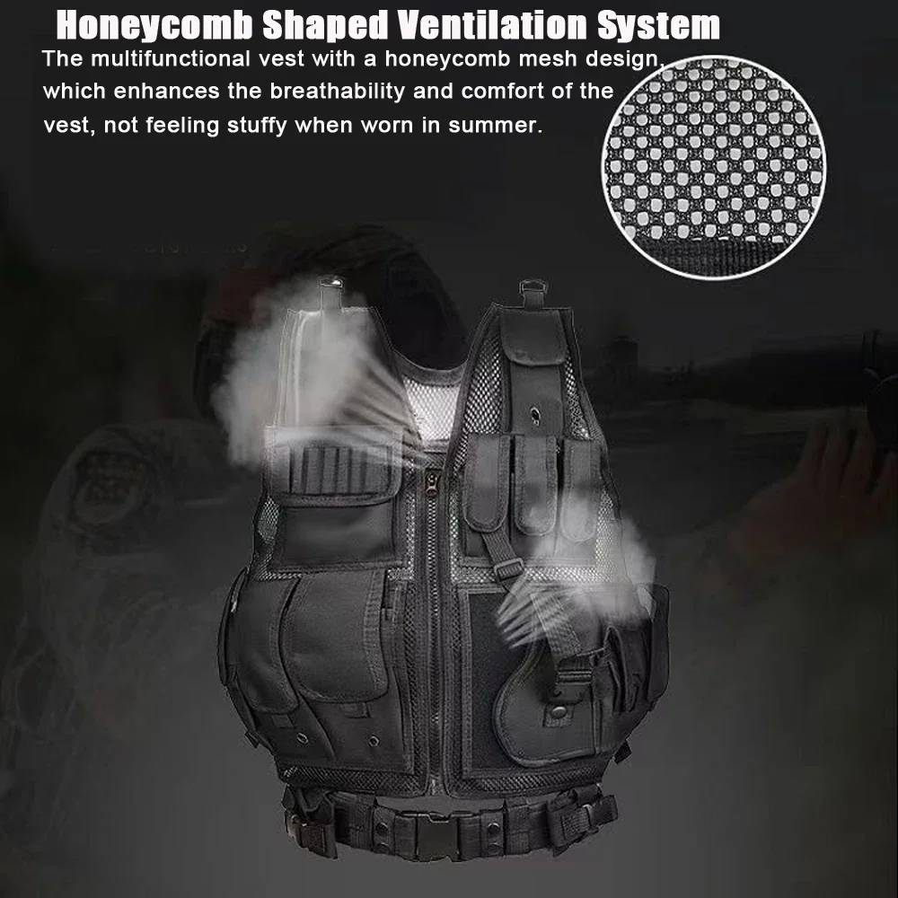 Adjustable Molle Tactical Vest - Hunting Outdoor Jacket review and price