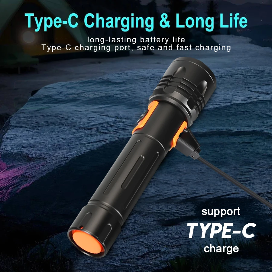 High Power LED Flashlight USB  - Tactical Flashlight Rechargeable review and price