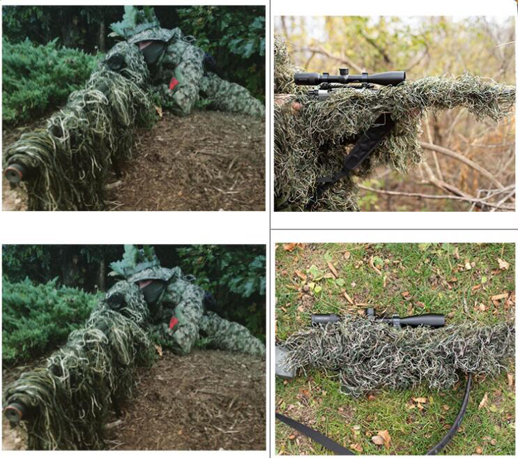 Grass Type Hunting Rifle Wrap  - Ghillie Suit Woodland review and price
