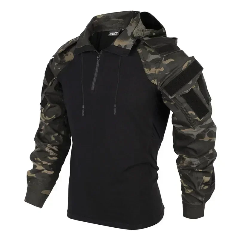 Men's T-shirts 1/4 Zip Long Sl - Outdoor Hunting T Shirts review and price
