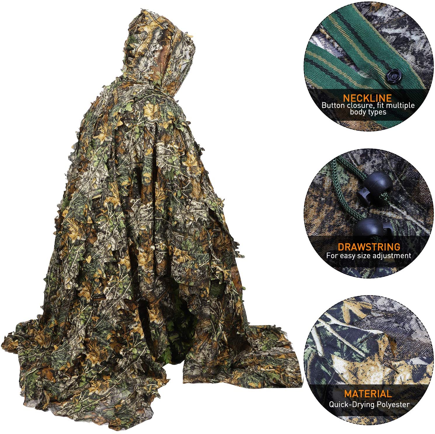 Camouflage Ghillie Poncho 3D L - Ghillie Suit Woodland review and price