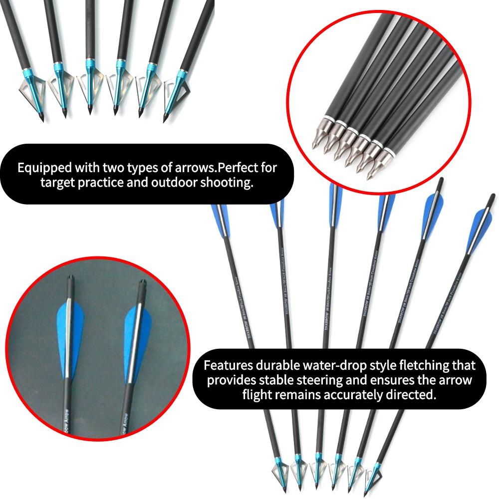 6/12Pcs 16/17/18/20/21/22 Inch - Crossbow Bolt Broadhead review and price