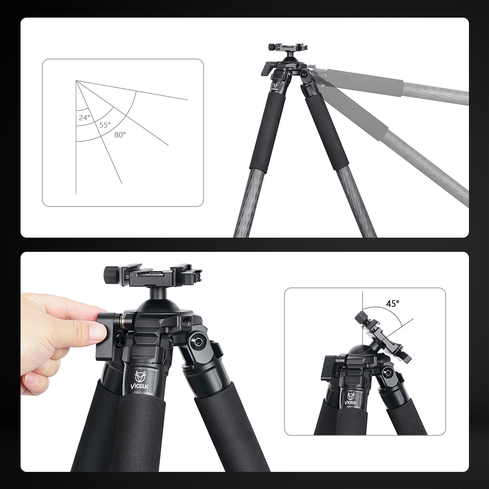 VICELK MK323 CarbonFiber Tripo - Outdoor Hunting Photography review and price